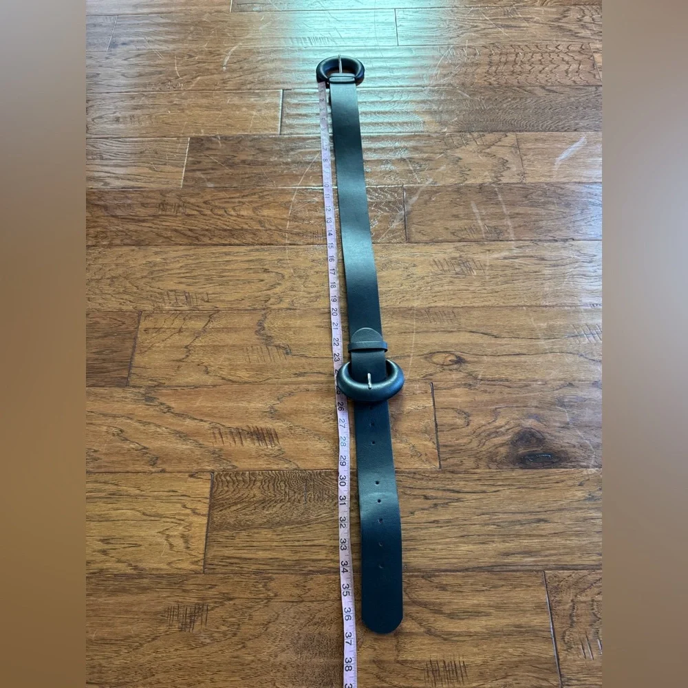 Zara Black Double Buckle Wide Belt‎